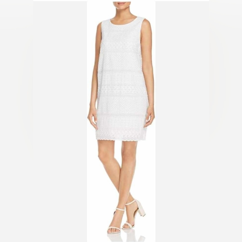 Moral Fiber white crochet lace sleeveless min dress
